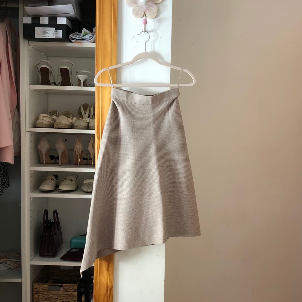 REISS Leonora Knitted Asymmetrical Skirt